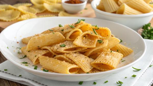 طرز تهیه چیپس پاستا ترد و خوشمزه در خانه